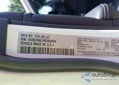 2024 Jeep Grand Cherokee Altitude X 4X4 из США, поврежденный, VIN 1C4RJHAG1RC684034